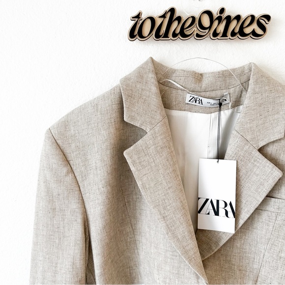 ZARA Cut Out Blazer Dress Limited Edition Linen - Picture 10 of 10